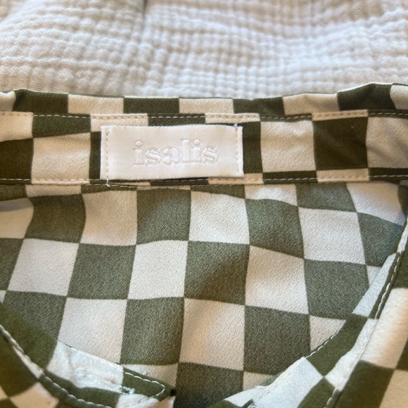 Size M Isalis green checkered set - Picture 2 of 5